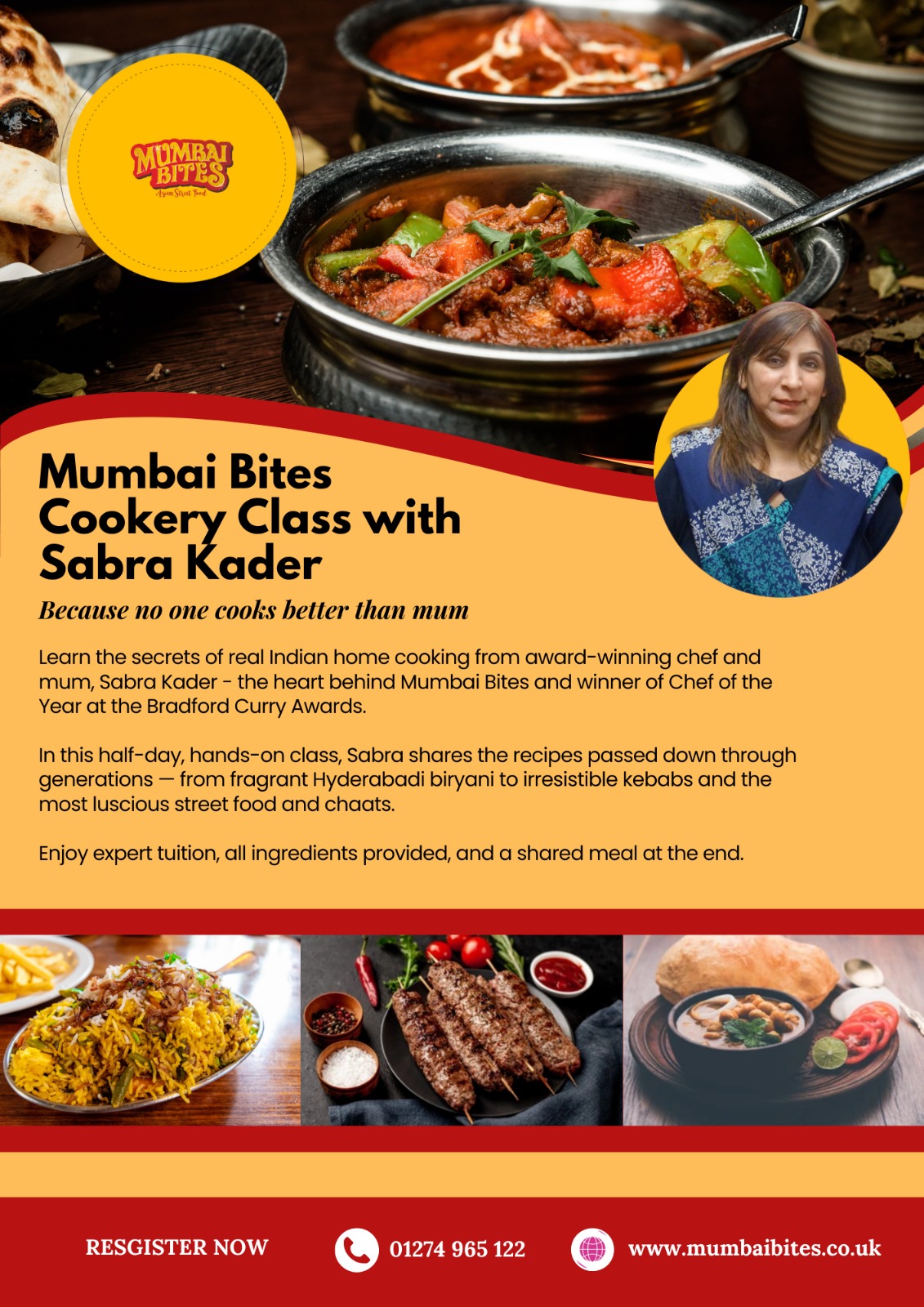 Cookery class flyer